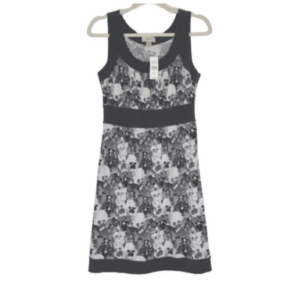 NEW Loft Gray Floral Y2K Dress Women’s Size XS - Picture 1 of 8